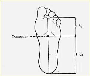 Yongquan acupoint
