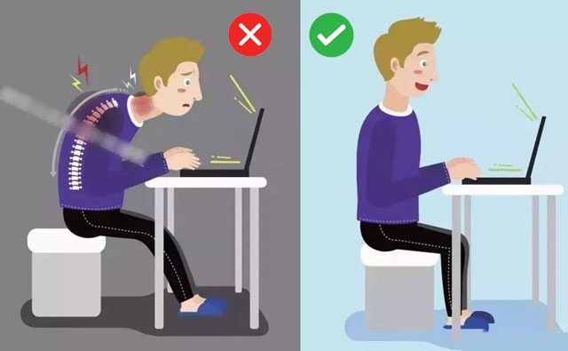 How to sit at a computer